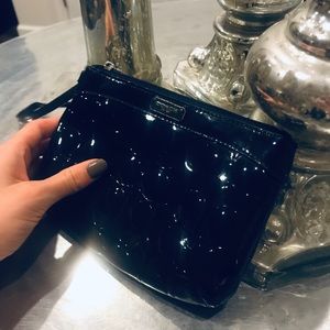 Black Patent Leather Wristlett